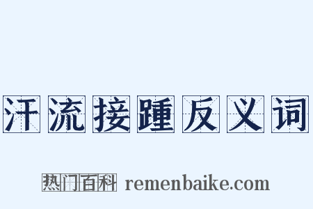 汗流接踵反义词是什么意思的图片